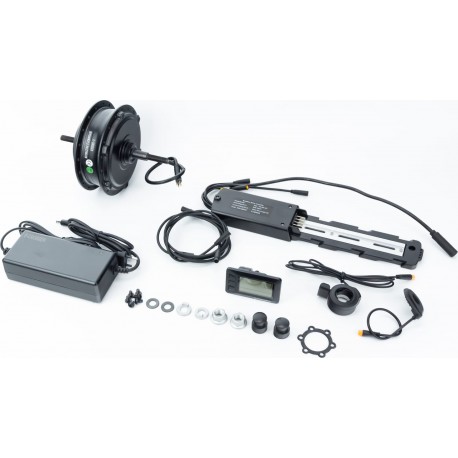 ЭЛЕКТРО-мотор заднего колеса 36V-500W, под вольнобег, Disk-brake, крепл. гайка+контроллер, ручка газа,   E-BIKE E-CROSSER