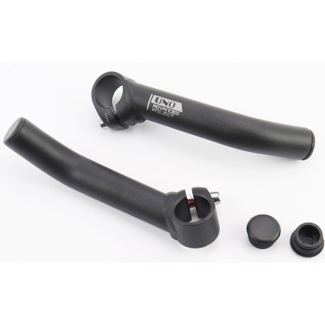 Ріжки керма 22,2x130мм алюмінієві, чорні SBE-16 UNO