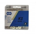 Цепь KMC К1 WIDE 1/2"х1/8" , BMX Silver