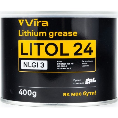 Смазка многоцелевая литиевая "ЛИТОЛ-24 NGLI-3", 400g Vira