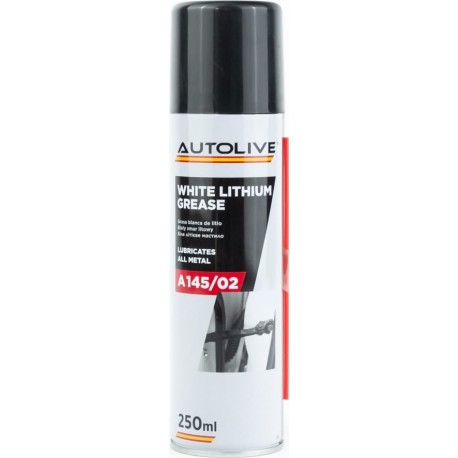 Смазка многоцелевая литиевая (белая) "WHITE LITHIUM GREASE", аэрозоль 250ml AUTOLIVE