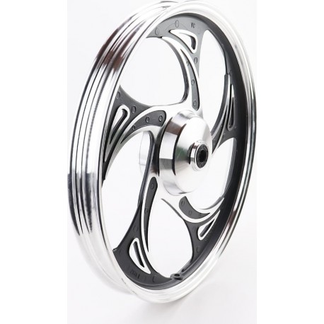 Диск колісний передній литий 1,4x17" ALPHA "хвиля" тип 1, чорний (вісь 10мм) Китай