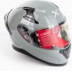 УЦІНКА Шолом інтеграл з пінлоком (стандарт DOT/ECE), висувні окуляри APEX L (59-60см), сірий  потертість) AXOR