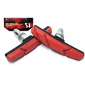 Тормозные колодки V-brake, красные SHUANGJIE