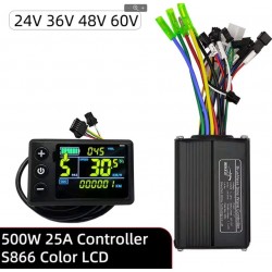 Контроллер для электро велосипеда 36В 48В 500 Вт на 25А с цветным дисплеем