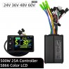 Контроллер для электро велосипеда 36В 48В 500 Вт на 25А с цветным дисплеем