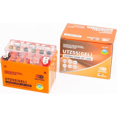 Аккумулятор 12V5Ah UTZ5S GEL (L113*W70*H85mm) OUTDO