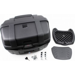 Кофр большой (пластмассовый) 550x420x330мм, крепл. быстросъёмное, чёрный матовый YM-0885 Yunming