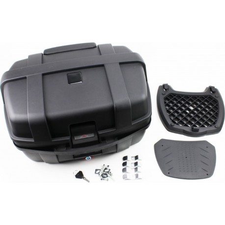 Кофр большой (пластмассовый) 550x420x330мм, крепл. быстросъёмное, чёрный матовый YM-0885 Yunming