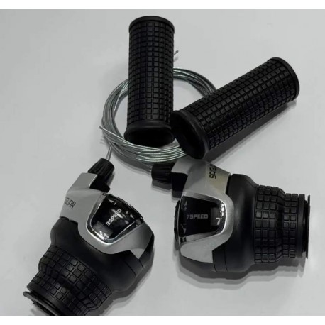 Манетки Revo копии Shimano rs35 3*7 передач с тросиками и грипсами