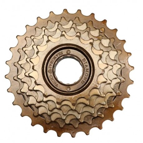 Трещотка 7 14-28T DIAMOND PJ-34Y коричневый AM (брендированная упаковка)