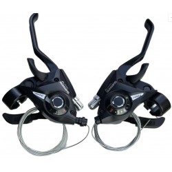Моноблоки манетки перемикачі 3*7 репліка (копія) Шимано Shimano ST-EF51 чорні