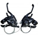 Моноблоки манетки перемикачі 3*7 репліка (копія) Шимано Shimano ST-EF51 чорні