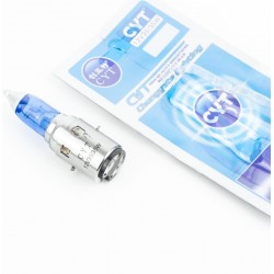 Лампа фары BA20D 12V 35/35W "super", синяя "свеча" тип 5 CYT