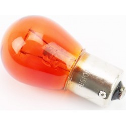 Лампа поворотника BAU15S (с цоколем), жёлтая 12V/21W FUSION