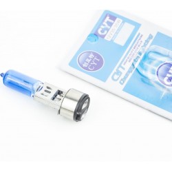 Лампа фары BA20D 12V 35/35W "super", синяя "свеча" тип 3 CYT