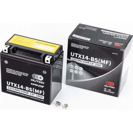 Аккумулятор 12V14Аh UTX14-BS(MF) кислотный (L150*W85*H145мм) OUTDO
