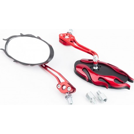 Зеркала к-кт "пластик" SPORT, красные М8/10 (SH-2202) Китай