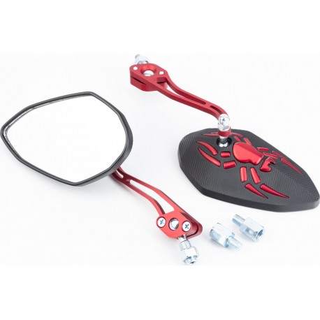 Дзеркала к-кт "пластик" SPORT, червоні М8/10 (SH-2227) Китай