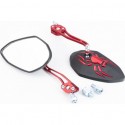 Зеркала к-кт "пластик" SPORT, красные М8/10 (SH-2227) Китай