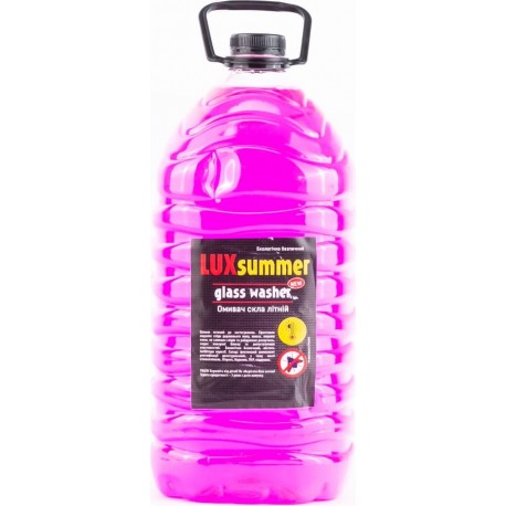 Рідина для склоомивача LUX SUMMER рожевий, 4,5L Україна