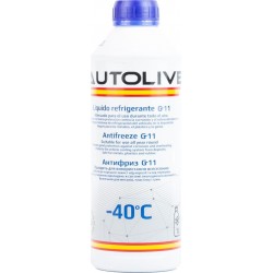 Рідина охолоджуюча -40°C "АНТИФРИЗ G11" блакитний, 1L AUTOLIVE