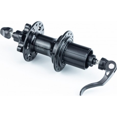 Втулка задняя MTB алюминиевая 14Gx32H под кассету 8-11зв, Disk-brake, 4 прома  эксцентрик, чёрная U-B25RQR UGO