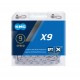 Ланцюг KMC X9 EPT на 9 швидкостей, сріблястий