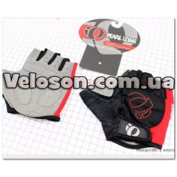 Перчатки без пальцев M-черно-красные, с мягкими вставками под ладонь PEARL iZUMi