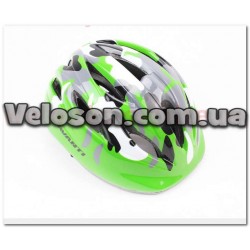 Шлем велосипедный детский, 12 вент. отверстия, системы зеленый "КАМУФЛЯЖ" AV-021 AVANTI