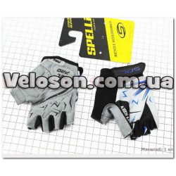 Перчатки детские без пальцев (3-4года)-черно-серо-синие, с мягкими вставками под ладонь SKG-1553 SPELLI