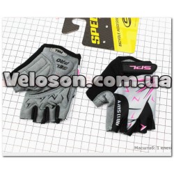 Перчатки детские без пальцев (3-4года)-черно-серо-розовые, с мягкими вставками под ладонь SKG-1553 SPELLI