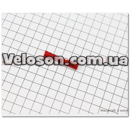 Защита рамы от рубашек тросов 42мм, силиконовая, красная Китай